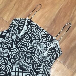 Anthropologie CoreyLynnCalter Abstract Floral Spaghetti Strap Blouse Size 6